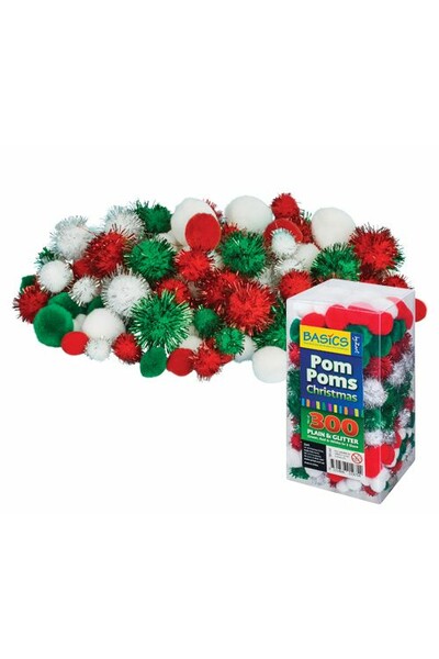 Pom Poms - Christmas (Pack of 300) - The Creative School Supply Company  (PP180) Educational Resources and Supplies - Teacher Superstore